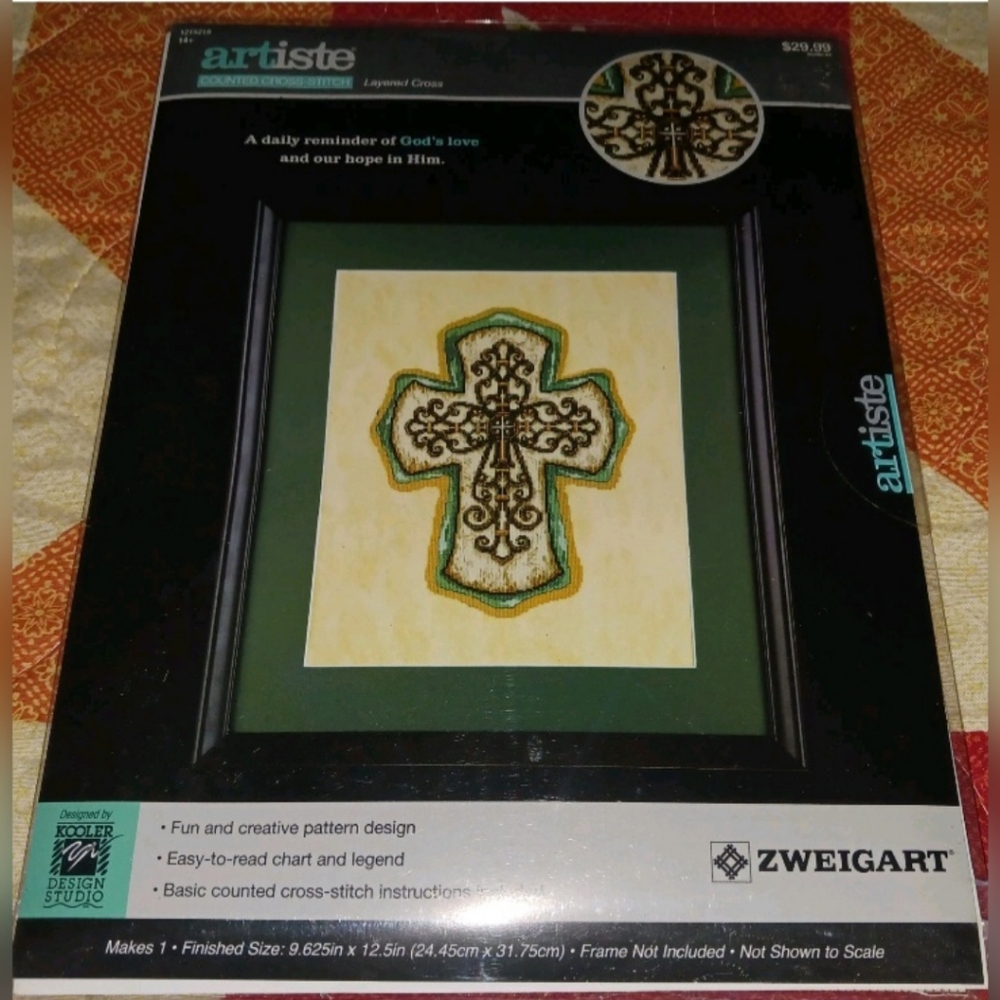 Zweigart Artiste Layered Cross Counted Cross Stitch Kit  NEW